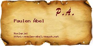 Paulen Ábel névjegykártya